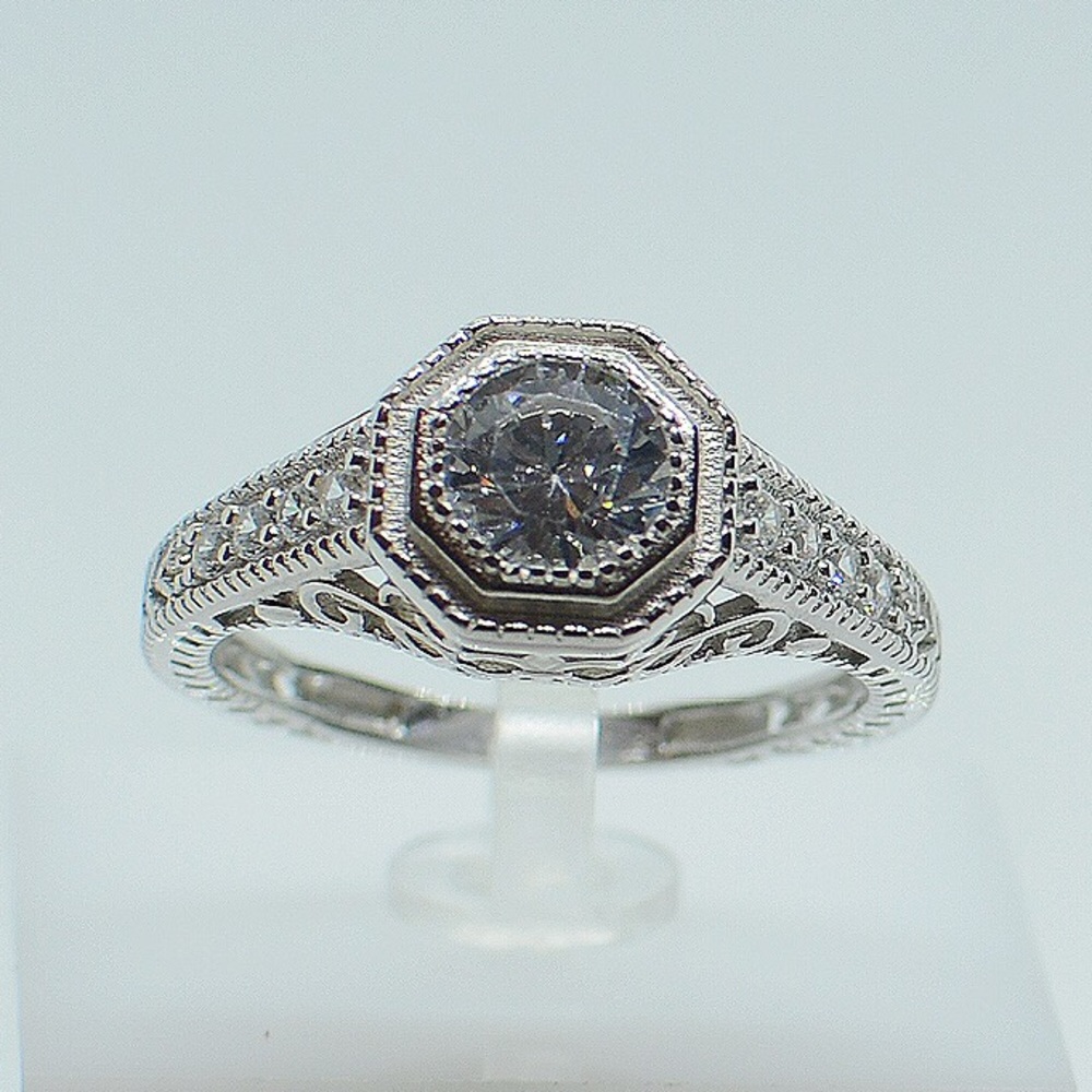 Oval Solitaire 925 Sterling Silver Engagement Ring
